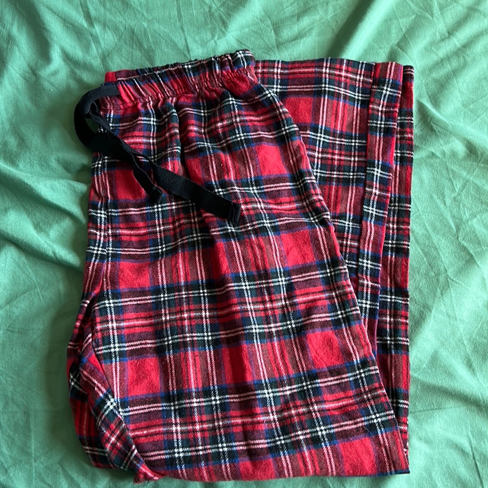 Red Plaid Small Pajama Pants